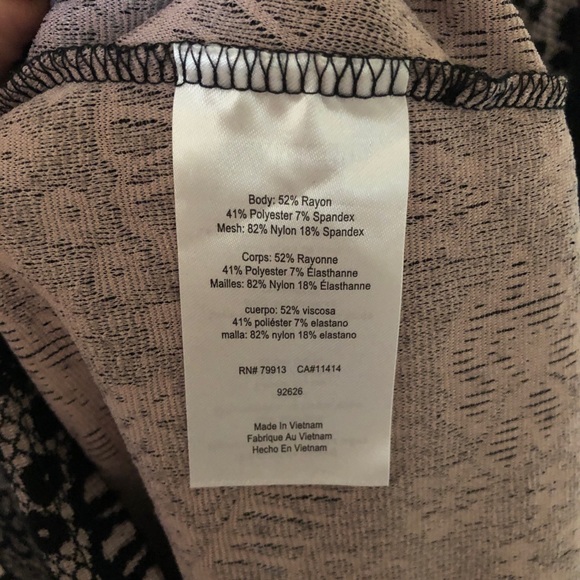 NWOT Motherhood Maternity Women’s Tan & Black Mesh/Lace Dress (Size: Large) - Picture 5 of 6